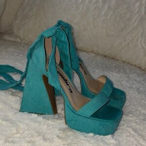 Teal Platform Heels